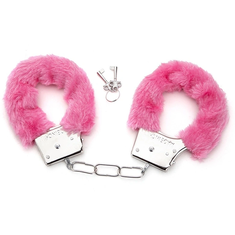 Catuse cu Plus Fuzzy Handcuffs, Roz, Guilty Toys