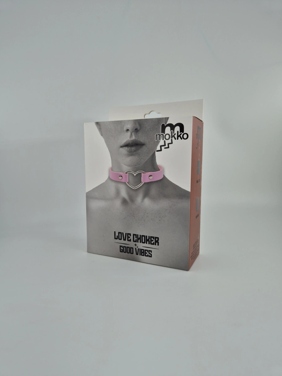 Accesoriu Gat Love Choker, Roz, Mokko Toys, #2, Erotic24.ro