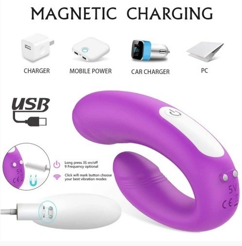 Vibrator Cuplu Ethos, 9 Moduri Vibratii, Remote Control, Silicon, USB Magnetic, Mov, Mokko Toys, Velvet Obsession, #5, Erotic24.ro