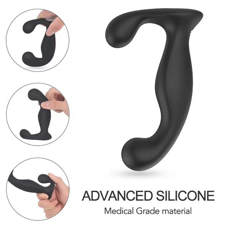 Stimulator Podrik, 9 Moduri Vibratii, Silicon, USB Magnetic, Negru, Mokko Toys, Backdoor Pleasure, #3, Erotic24.ro