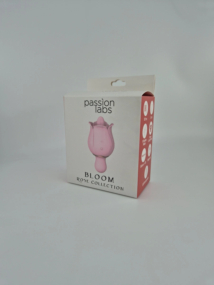Vibrator Bloom,18 Moduri Stimulatoare, Silicon, USB, Roz, 10.9 cm, Passion Labs, #8, Erotic24.ro