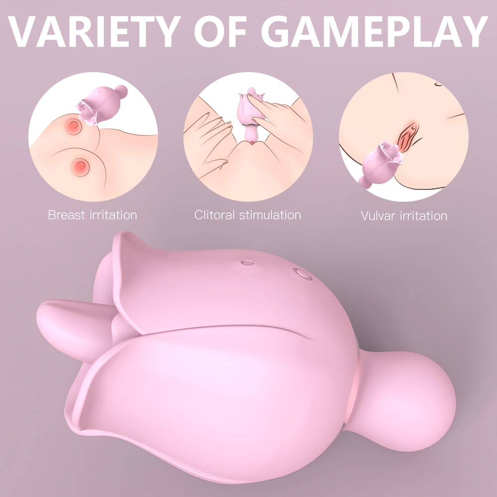 Vibrator Bloom,18 Moduri Stimulatoare, Silicon, USB, Roz, 10.9 cm, Passion Labs, #2, Erotic24.ro