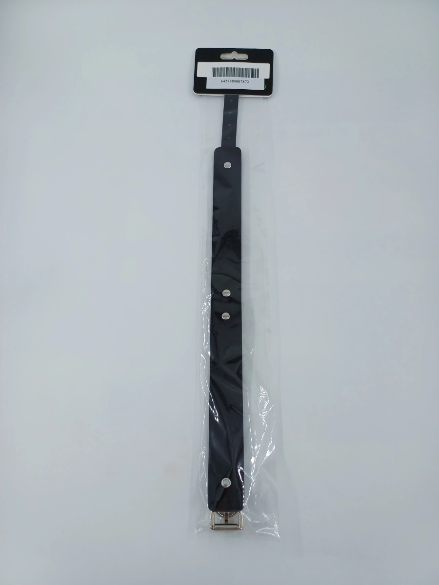 Choker Ring Fetish Love, Piele Ecologica, Negru, #2, Erotic24.ro