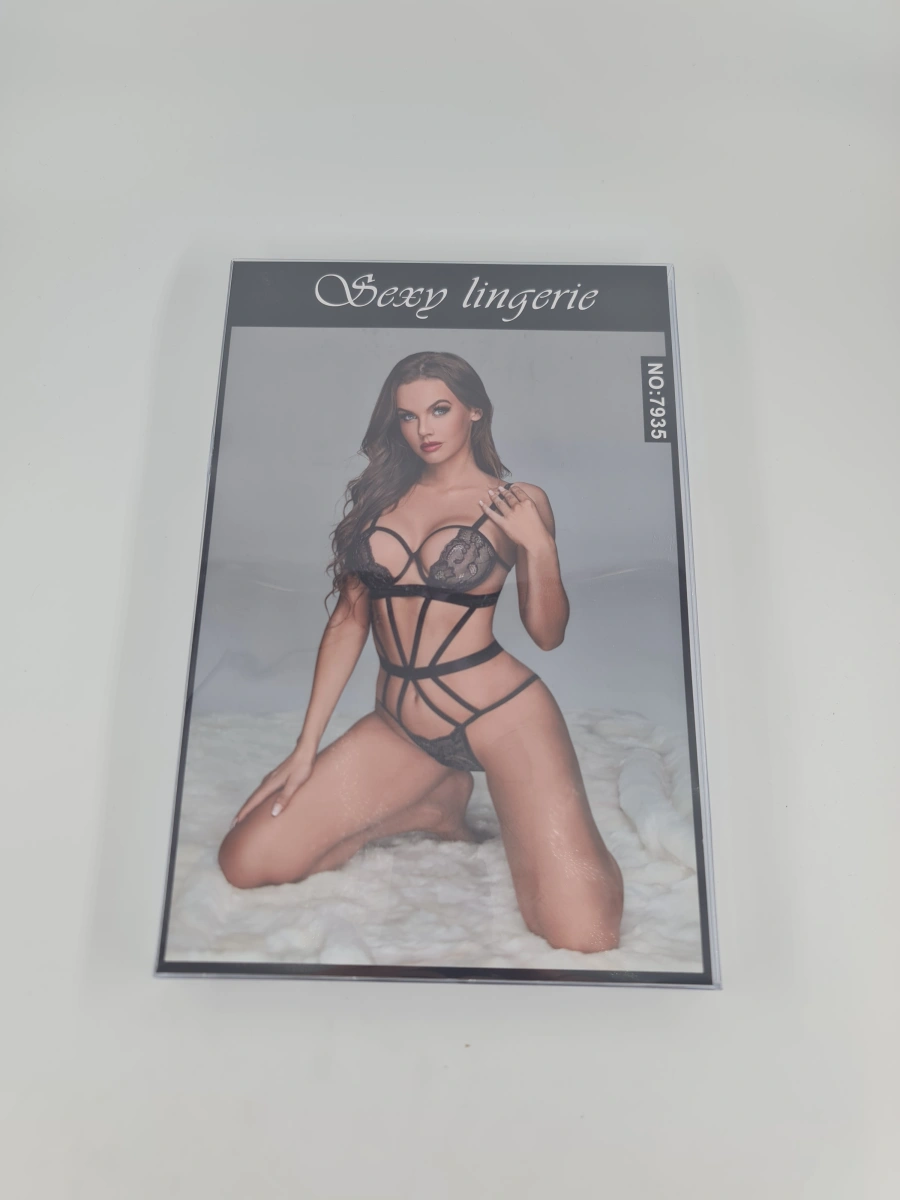 Body Sensual Stripes, Negru, S/M, #4, Erotic24.ro