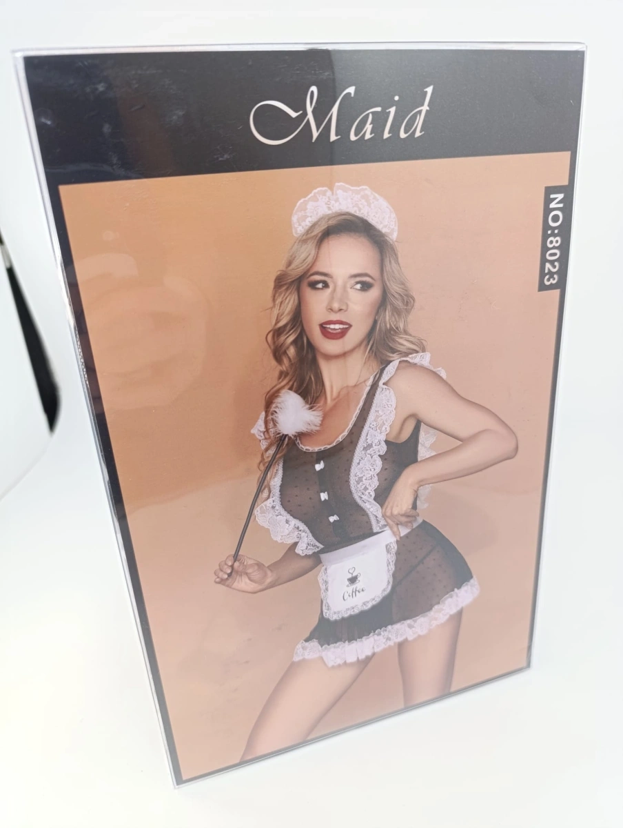 Costumatie Menajera Annika, 5 Piese, Negru/Alb, S/M, Nr. 4, Erotic24.ro