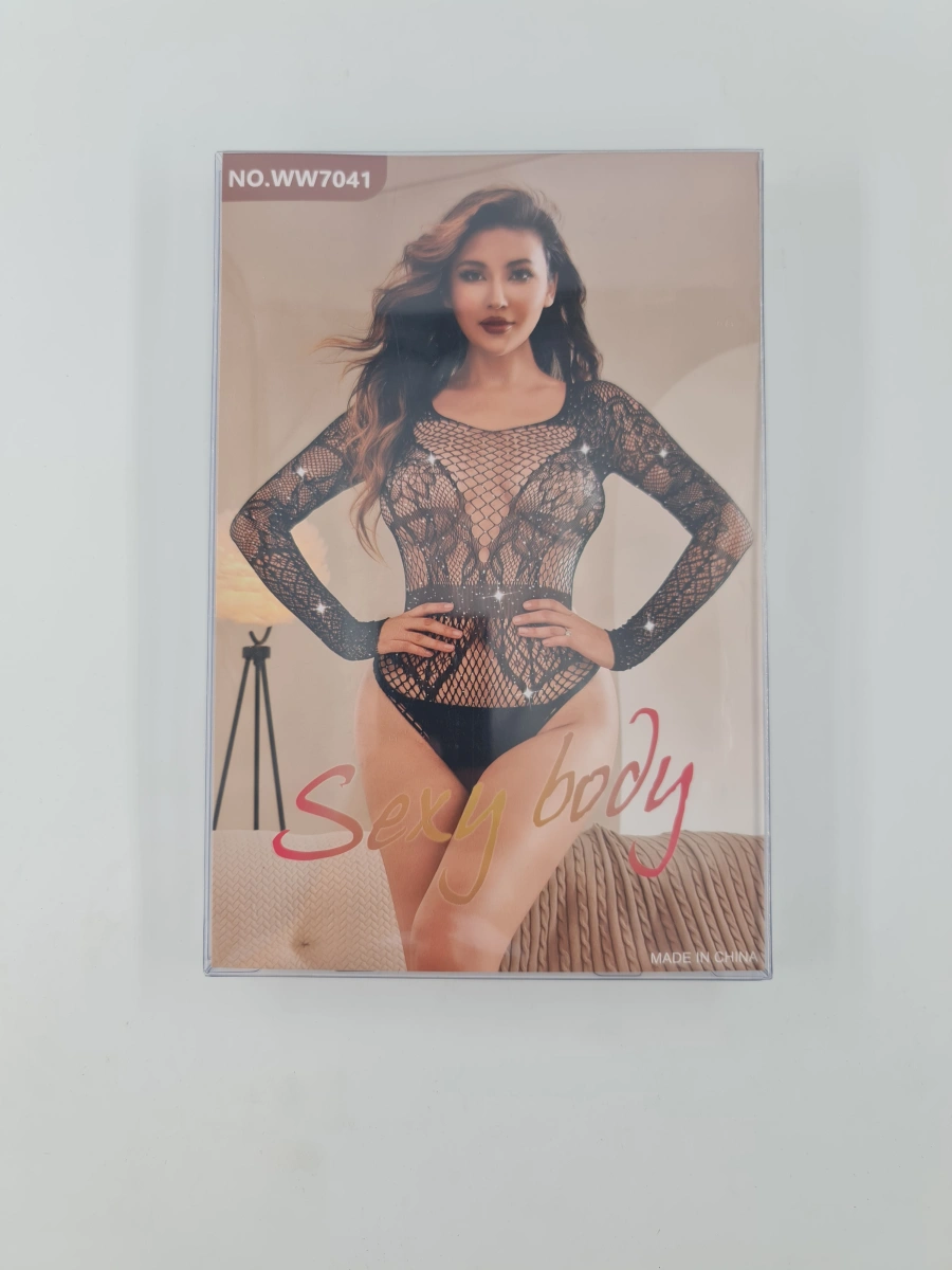 Body Sexy Shine, Negru, S/M, Nr. 3, Erotic24.ro