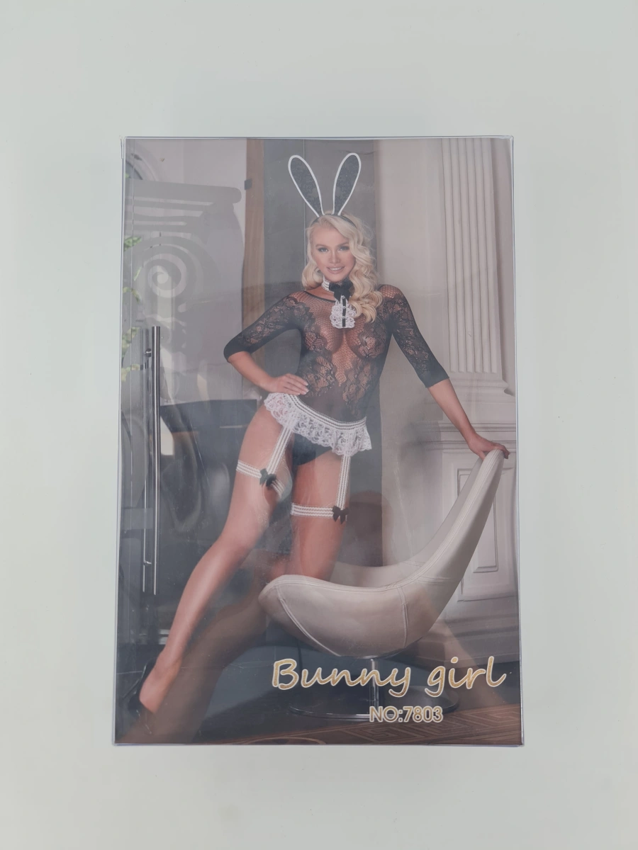Costumatie Naughty Bunny, 4 Piese, Negru/Alb, S-L, #4, Erotic24.ro