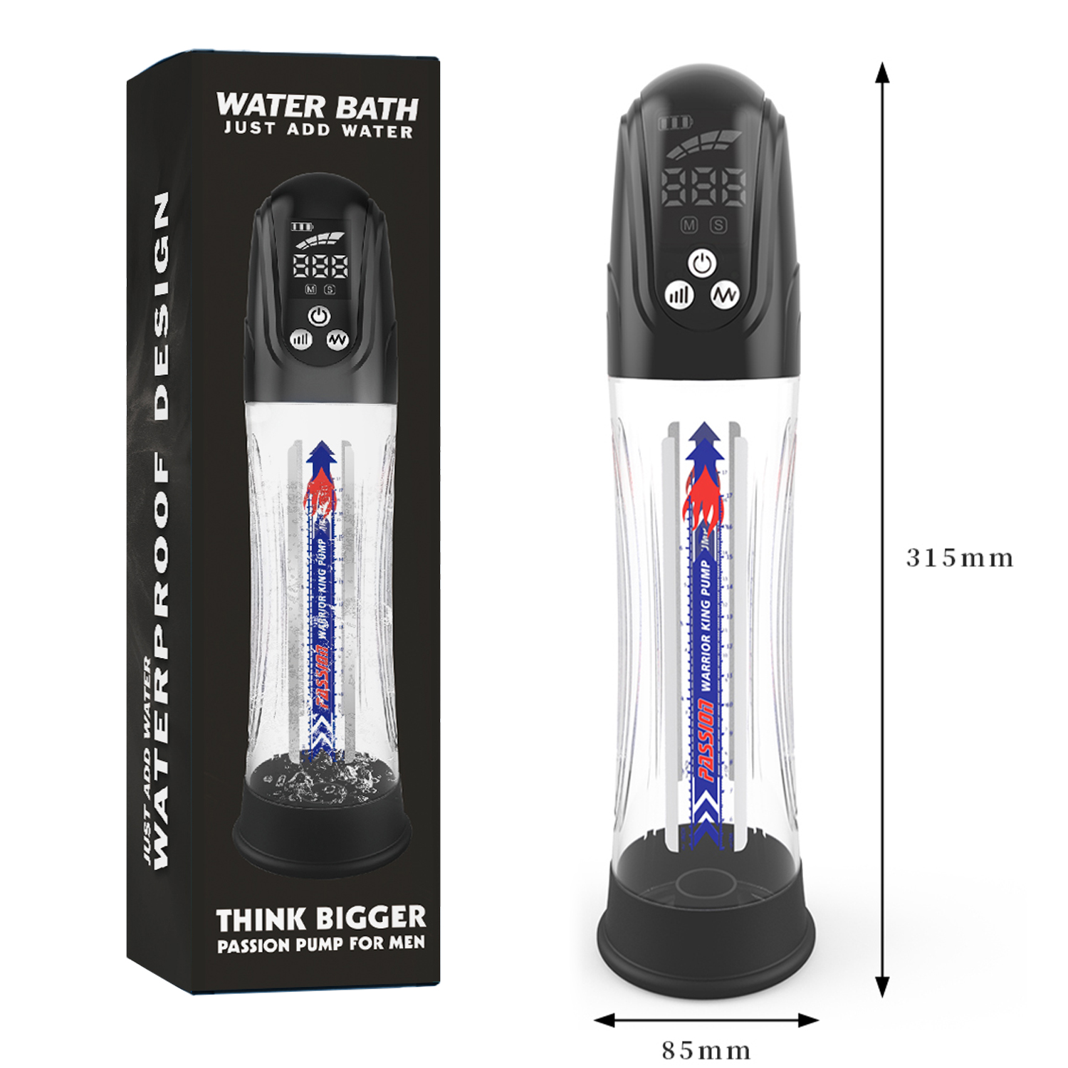 Pompa pentru Marirea Penisului Vacuum Water Bath,  USB Magnetic, #12, Erotic24.ro