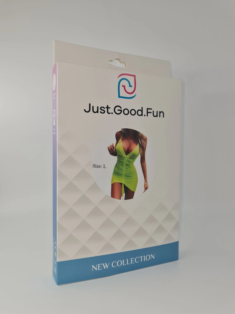 Rochie Mini Semitransparenta, Verde Neon, L, JGF Lingerie, #2, Erotic24.ro