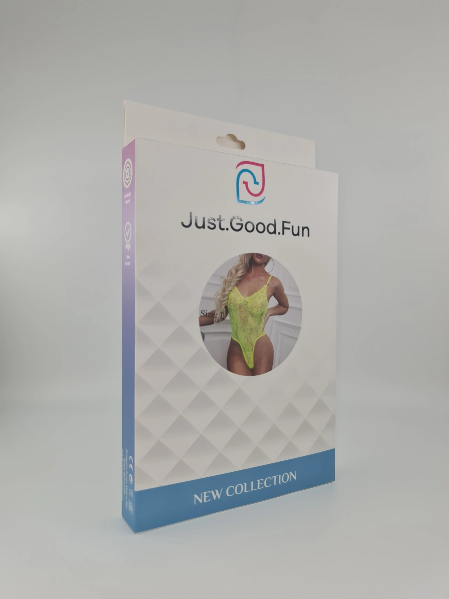 Body Sexy Dantela, Verde Neon, L, JGF Lingerie, #6, Erotic24.ro