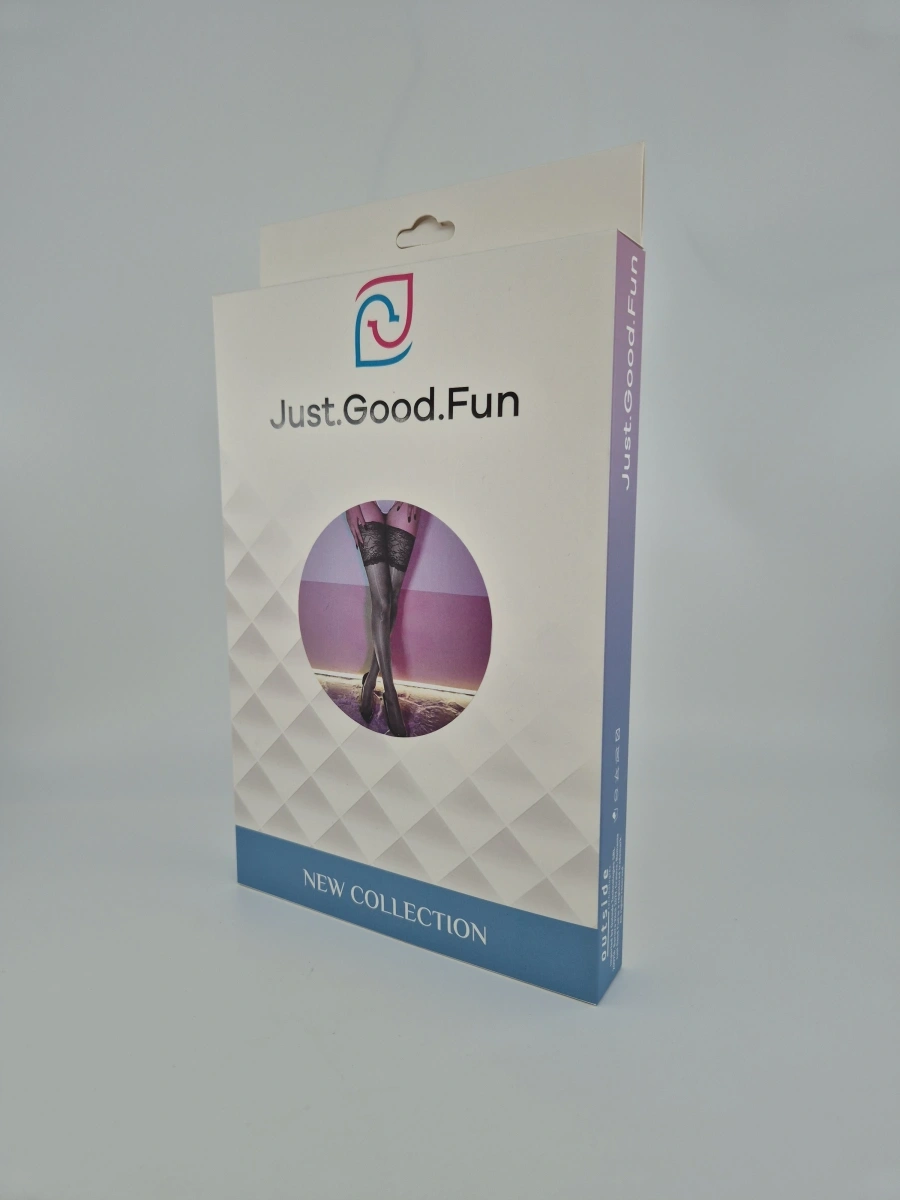 Ciorapi Sexy cu Autosustinere Magic Look, Gri, S/M, JGF Lingerie, #2, Erotic24.ro