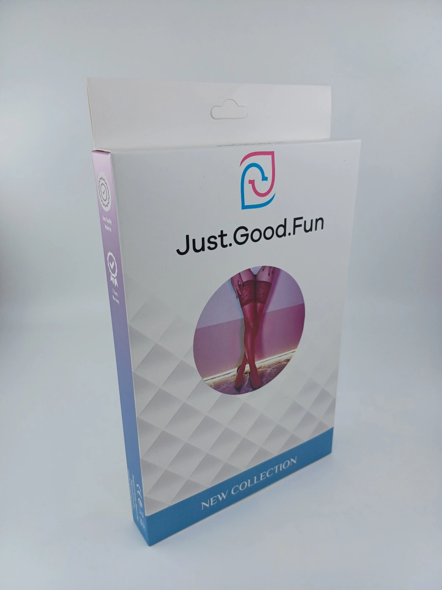 Ciorapi Sexy cu Autosustinere Magic Look, Rosu, S/M, JGF Lingerie, Nr. 3, Erotic24.ro