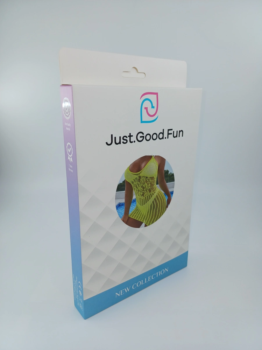 Rochie Sexy Elastica Transparenta, Verde Neon, S-L, JGF Lingerie, #2, Erotic24.ro