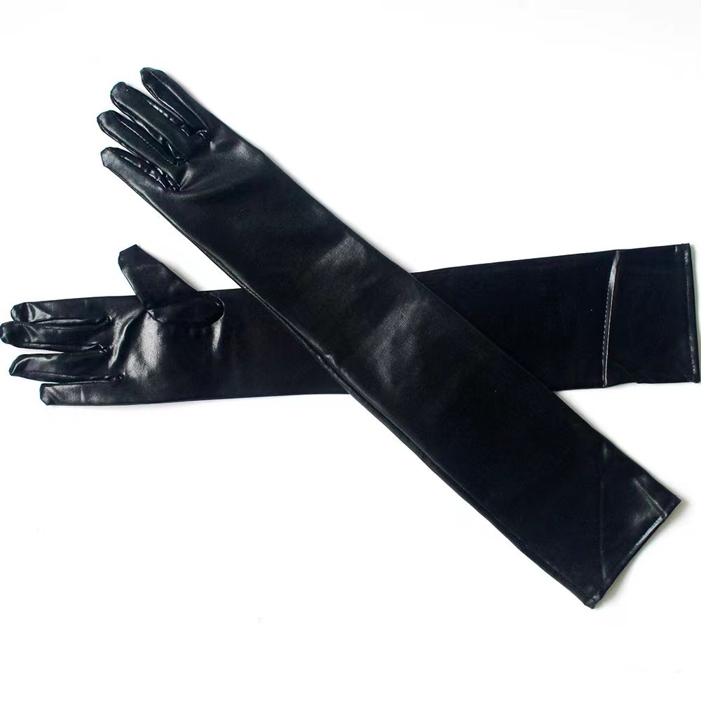 Manusi Lungi Enigma, Wetlook, Negru, S, 53 cm