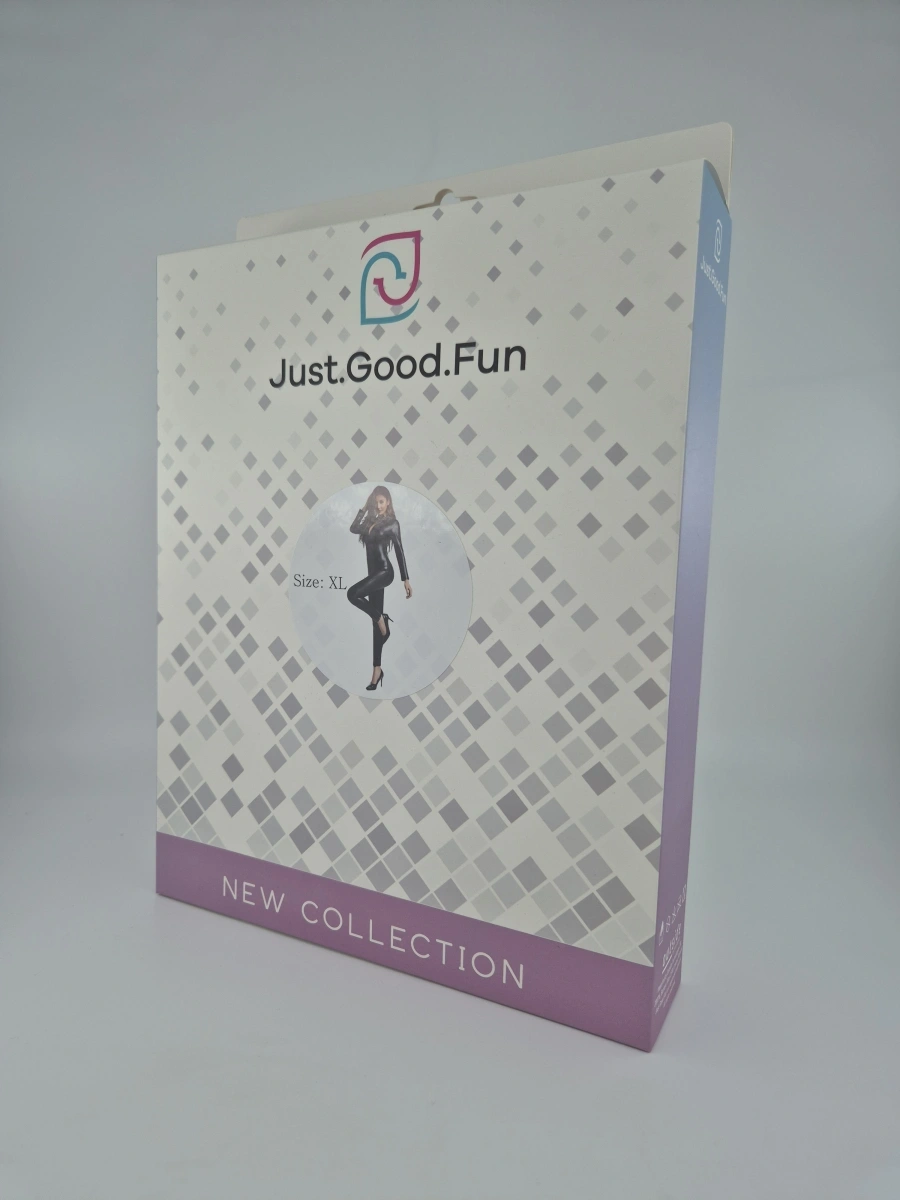 Catsuit Overall Shiny, Wetlook, Negru, XL, JGF Lingerie, Nr. 4, Erotic24.ro