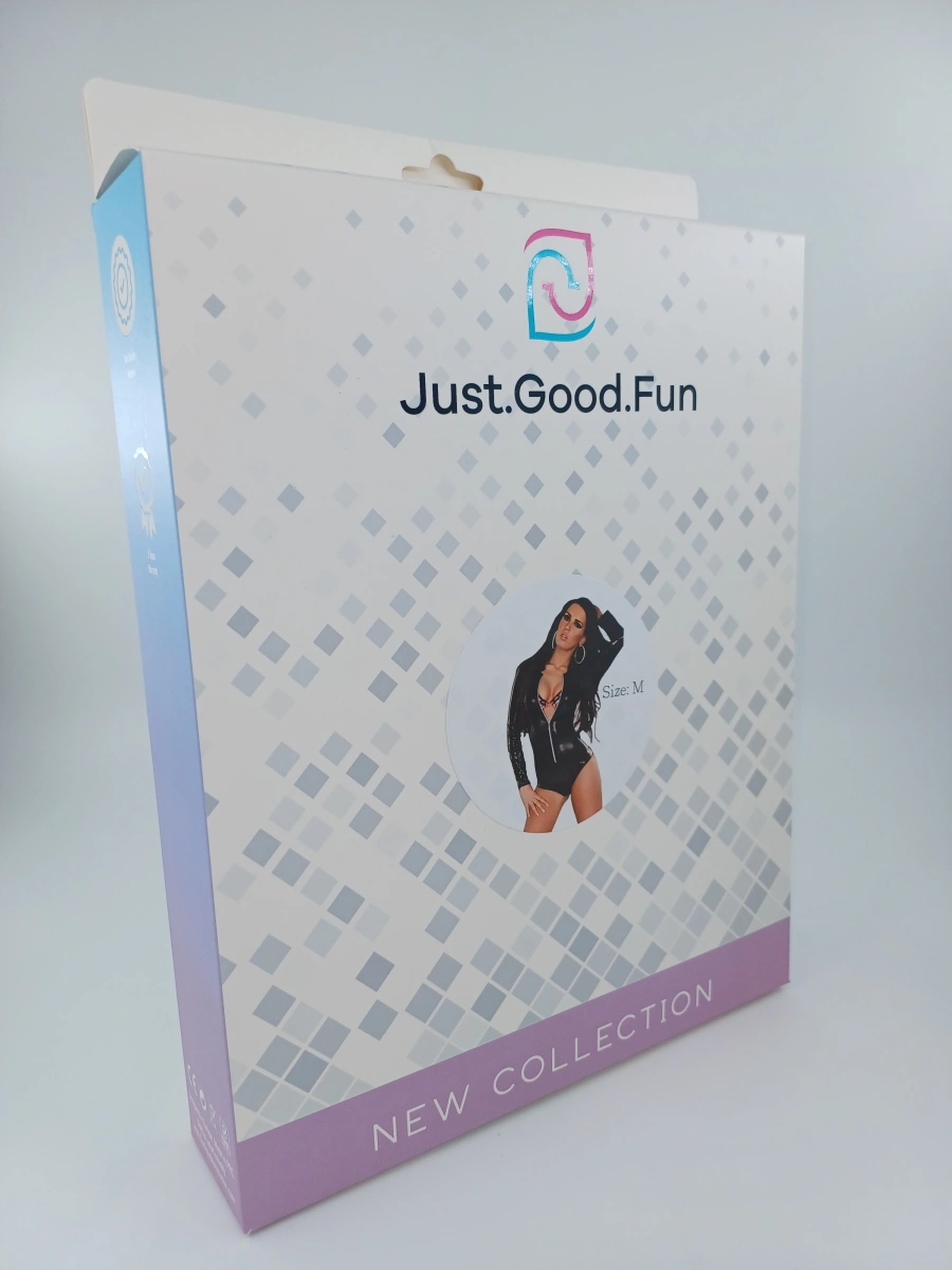 Body cu Maneci Lungi Irresistible, Wetlook, Negru, S, JGF Lingerie, Nr. 3, Erotic24.ro