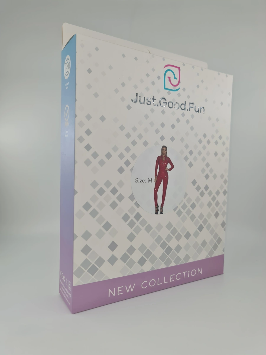 Catsuit Overall Secret, Wetlook, Rosu, M, JGF Lingerie, #5, Erotic24.ro