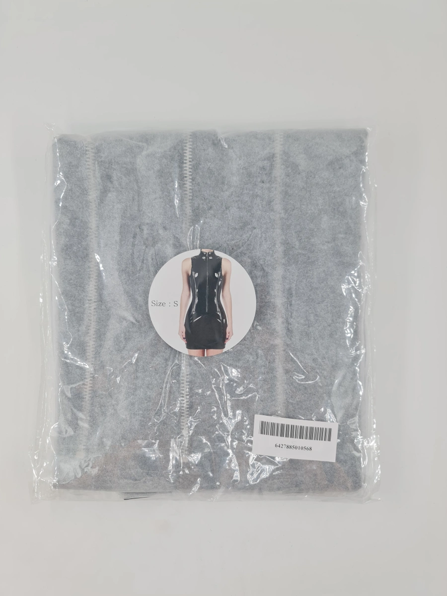 Rochie Mini cu Fermoare, Wetlook, Negru, S, #4, Erotic24.ro