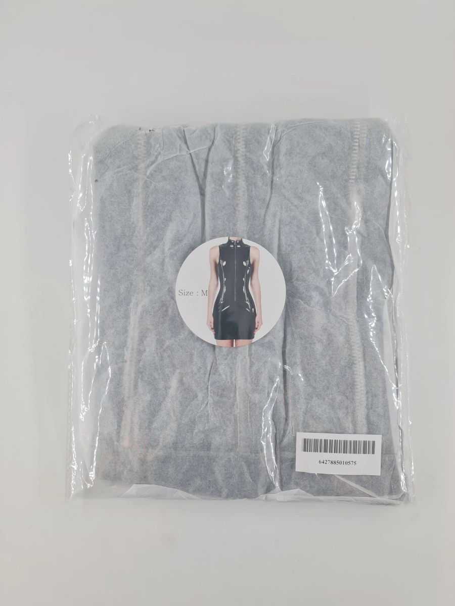 Rochie Mini cu Fermoare, Wetlook, Negru, M, #4, Erotic24.ro