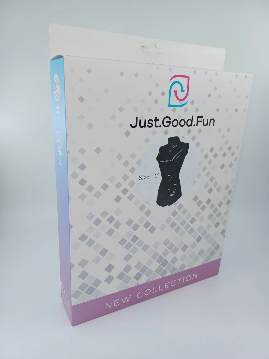 Salopeta cu Fermoar Dubla Deschidere, Wetlook, Negru, M, JGF Lingerie, #6, Erotic24.ro