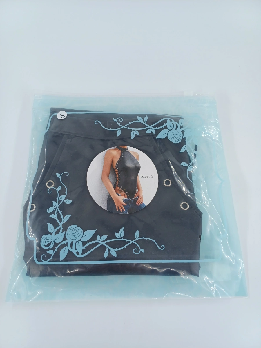 Body Erotic Laces, Wetlook Mat, Negru, S, #5, Erotic24.ro