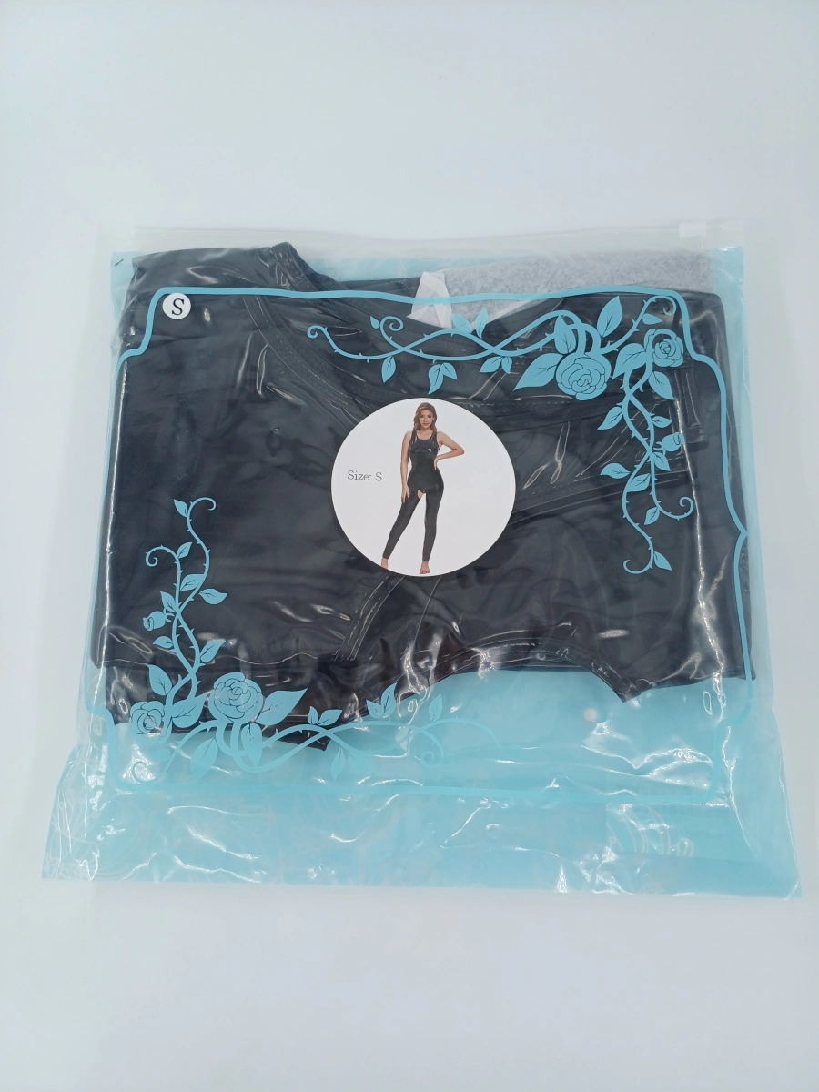 Catsuit Crotchless Monique, Wetlook, Negru, S, #4, Erotic24.ro