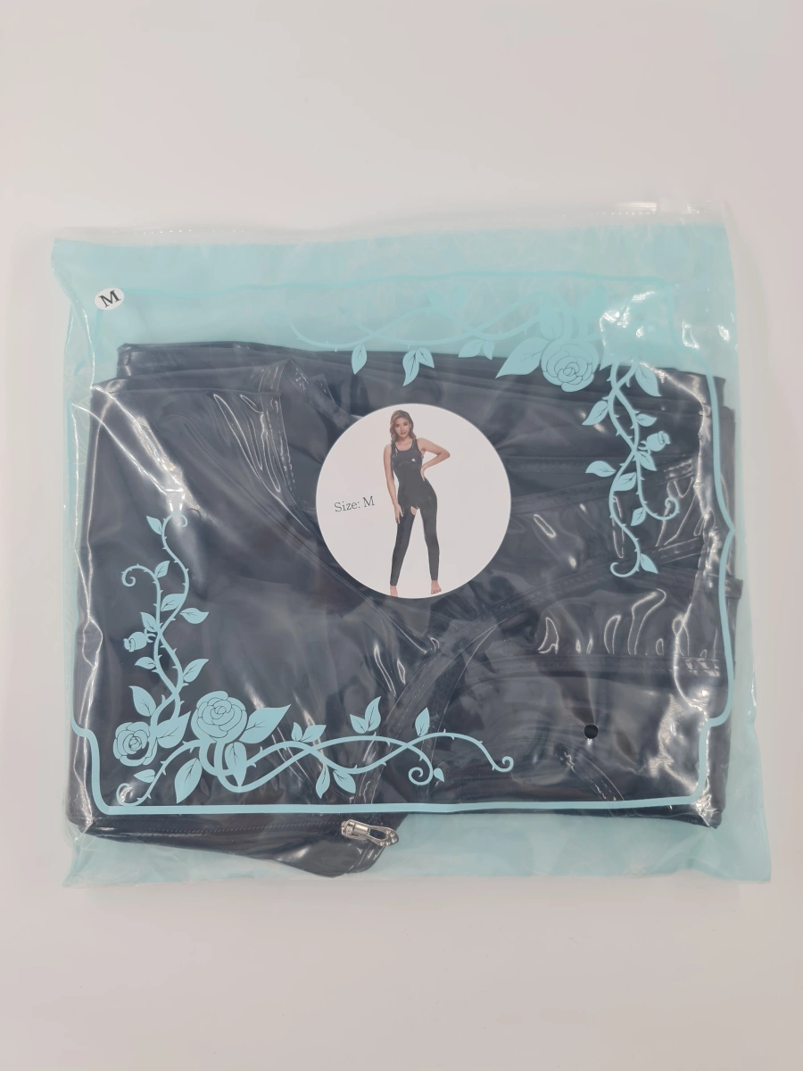 Catsuit Crotchless Monique, Wetlook, Negru, M, #4, Erotic24.ro