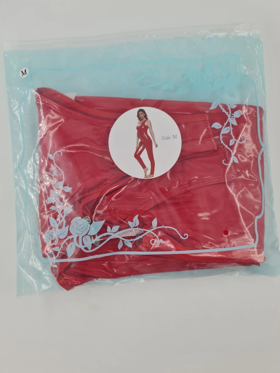 Catsuit Crotchless Monique, Wetlook, Rosu, M, #2, Erotic24.ro