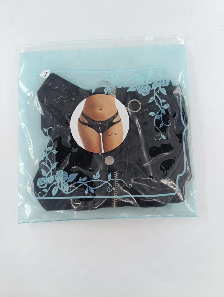 Bikini cu Decupaje, Wetlook, Negru, L, Nr. 5, Erotic24.ro