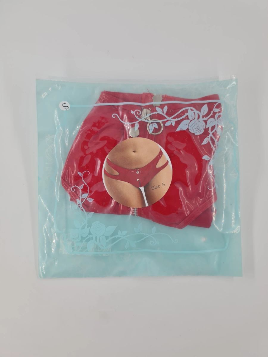 Bikini cu Decupaje, Wetlook, Rosu, S, Nr. 2, Erotic24.ro