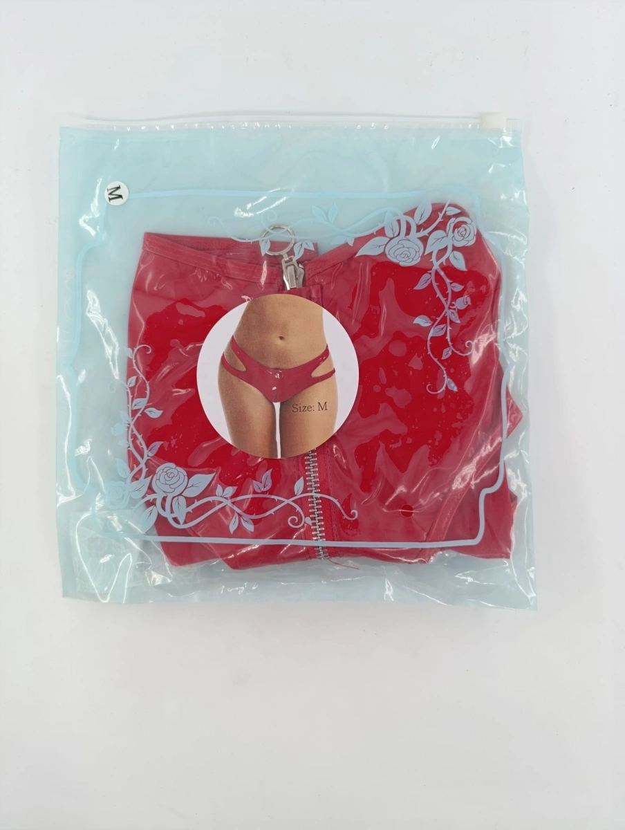 Bikini cu Decupaje, Wetlook, Rosu, M, #2, Erotic24.ro