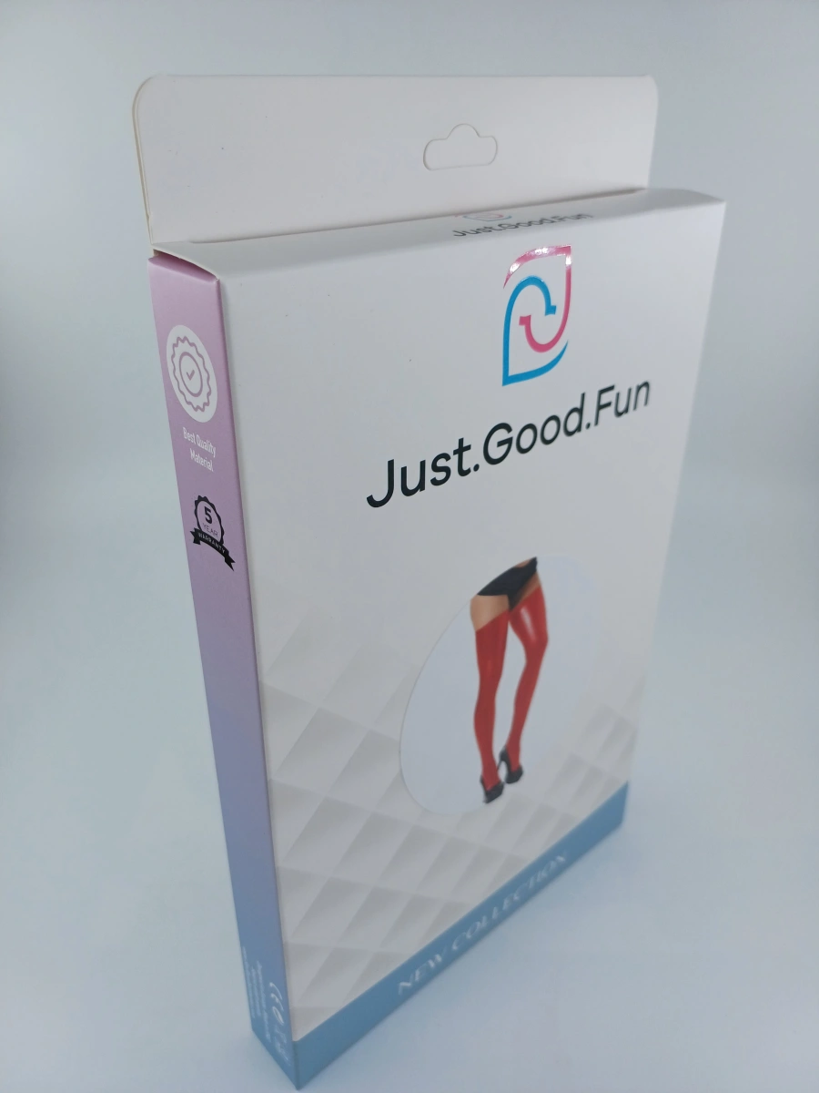 Ciorapi si Bikini Fetish, Wetlook Lucios, Rosu, S, 75 cm, JGF Lingerie, #2, Erotic24.ro