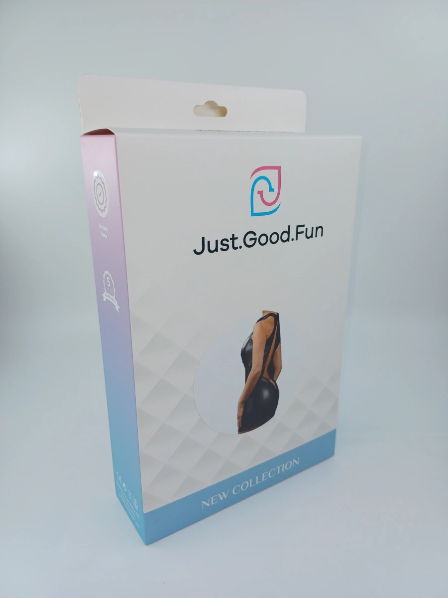 Rochie Mini cu Spatele Dezgolit, Wetlook Lucios, Negru, M, JGF Lingerie, Nr. 3, Erotic24.ro