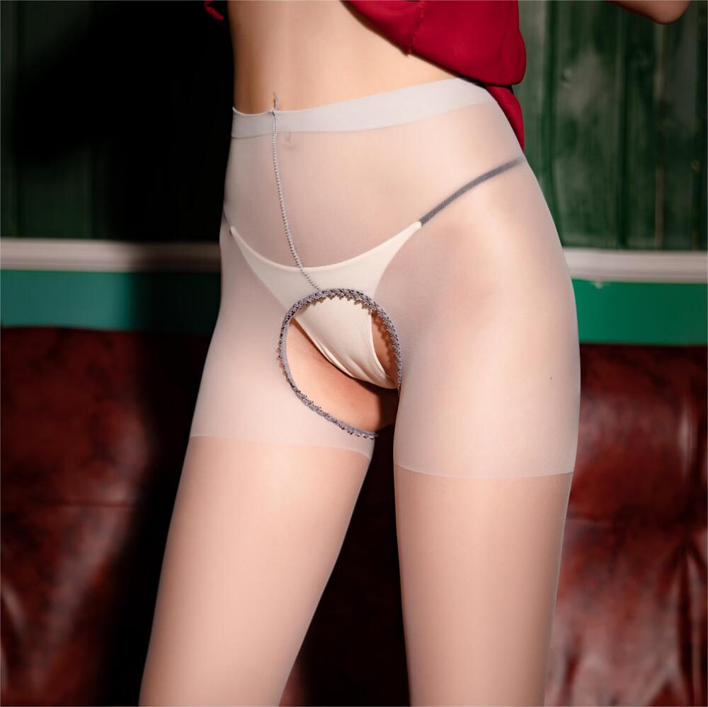 Ciorapi Open Crotch, Alb, XS/S, JGF Lingerie, #6, Erotic24.ro