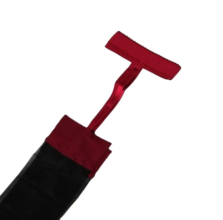 Ciorapi Sexy cu Efect Portjartier, Negru/Rosu, S-L, Nr. 3, Erotic24.ro