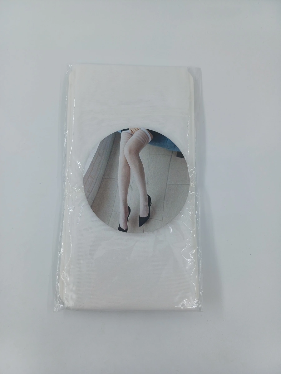 Ciorapi Sexy Stripes, Alb, S-L, Nr. 4, Erotic24.ro