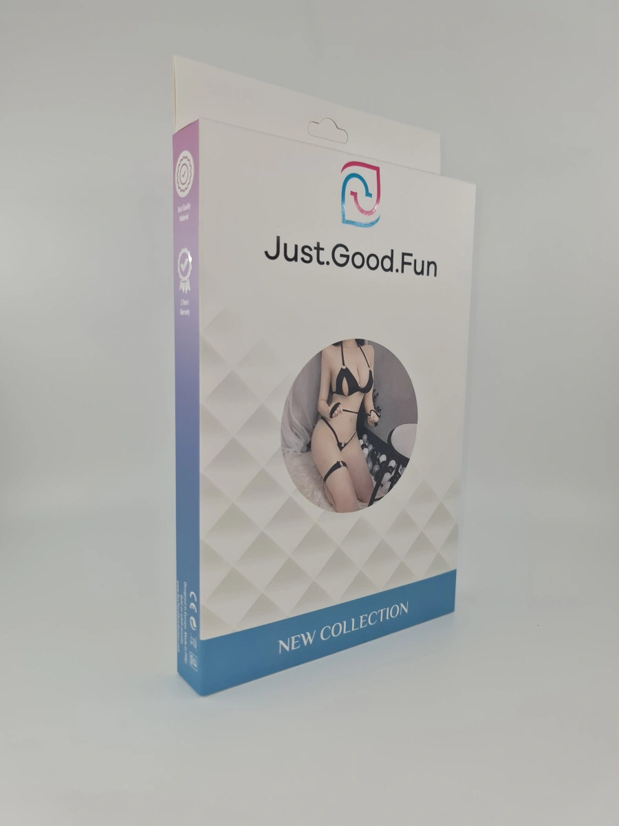 Set Lenjerie Sexy Rhea, 4 Piese, Negru, S-L, #5, Erotic24.ro