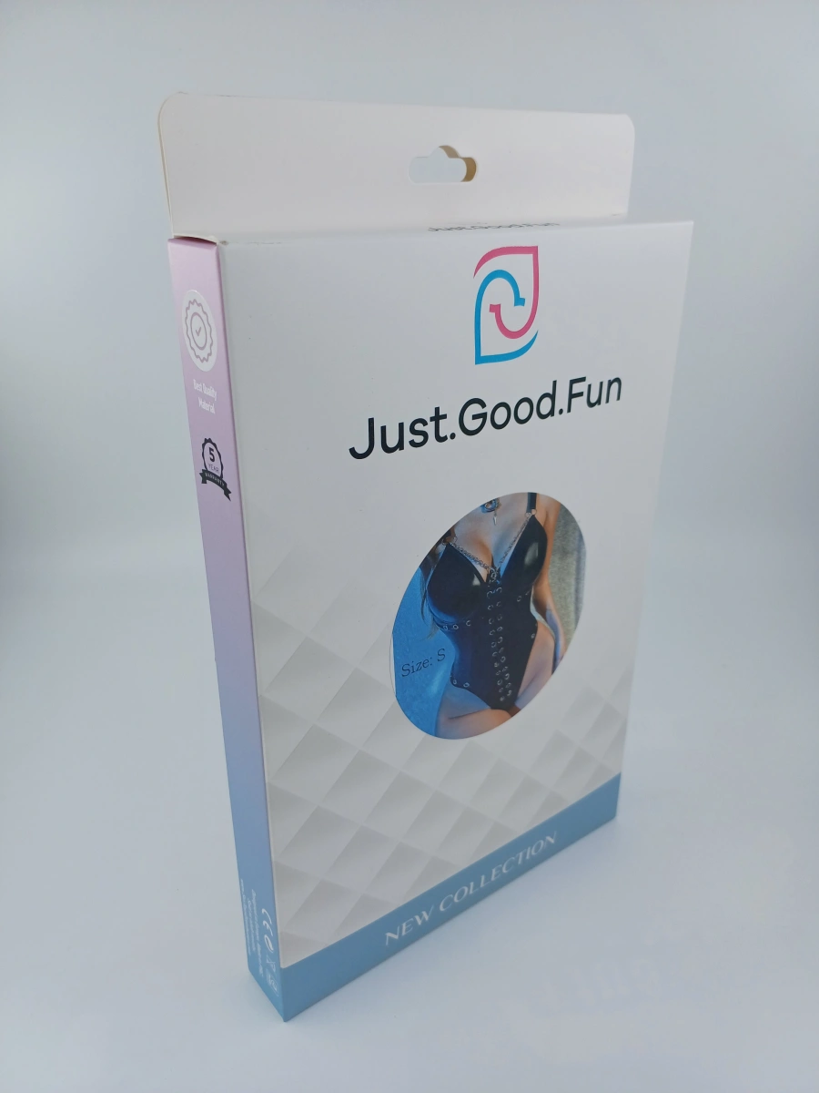 Body cu Lanturi Detasabile, Wetlook, Negru, S, JGF Lingerie, #5, Erotic24.ro