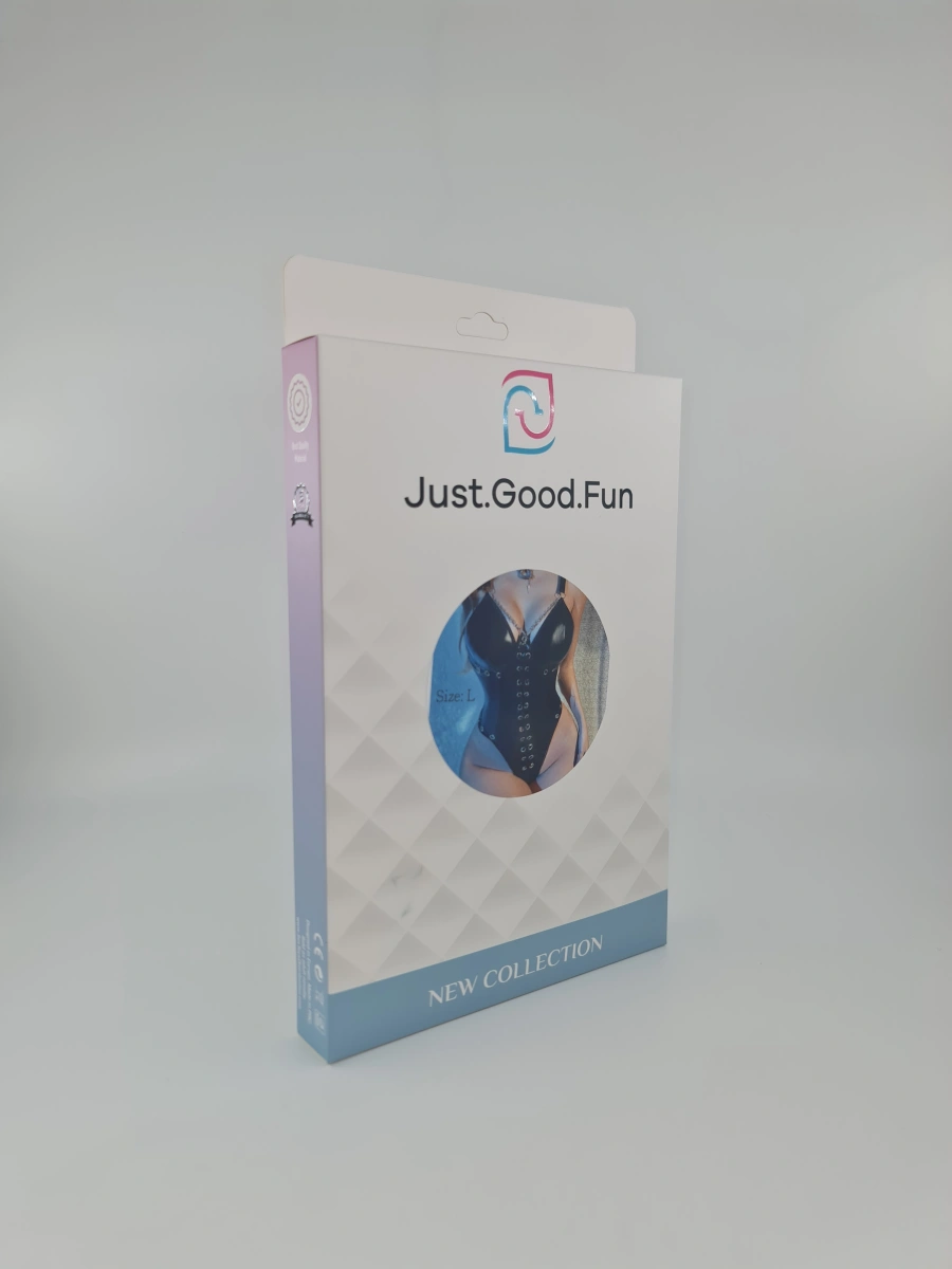 Body cu Lanturi Detasabile, Wetlook, Negru, L, JGF Lingerie, #5, Erotic24.ro