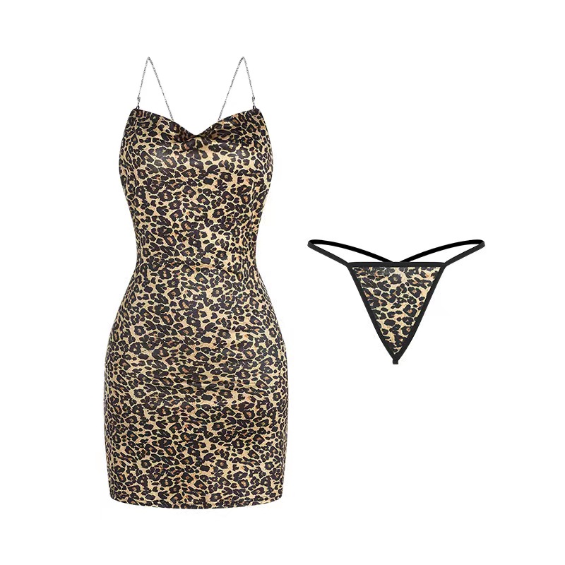 Rochie cu Spatele Gol Leopard Lady , Animal Print, S-L, JGF Lingerie, Nr. 6, Erotic24.ro