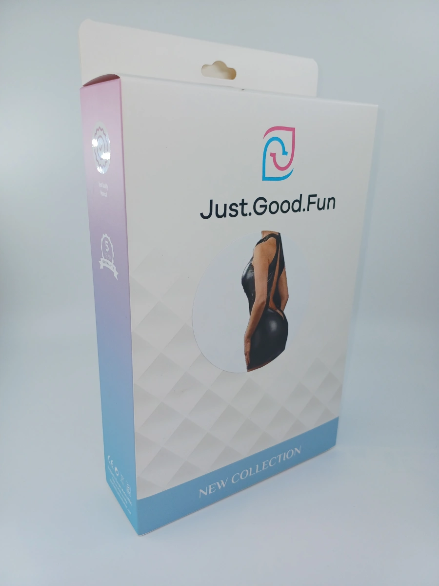 Rochie Mini cu Spatele Dezgolit, Wetlook Mat, Negru, M, JGF Lingerie, #3, Erotic24.ro