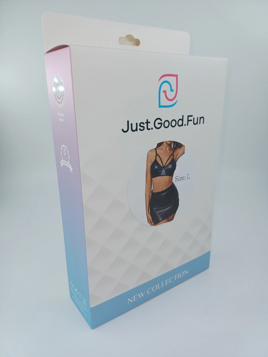 Set Lenjerie Dark Charm 2 Piese, Wetlook, Negru, L, JGF Lingerie, #6, Erotic24.ro