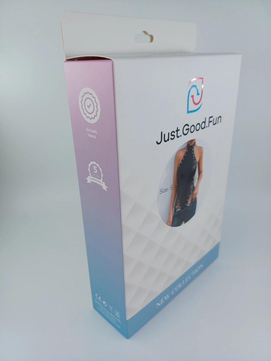 Body Sexy cu Snururi, Wetlook Lucios, Negru, S, JGF Lingerie, #5, Erotic24.ro