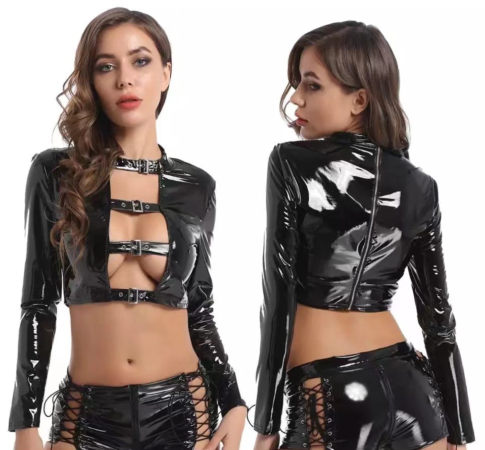 Set Lenjerie 2 Piese Erotic Fantasy, Wetlook, Negru, S, JGF Lingerie, #2, Erotic24.ro