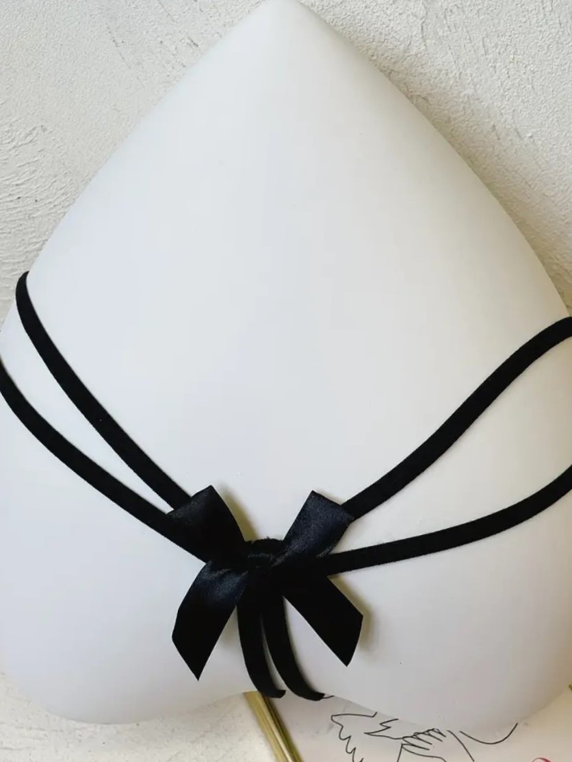 Bikini Open Crotch cu Fundite, Negru, S/M, Mokko Toys, Nr. 4, Erotic24.ro