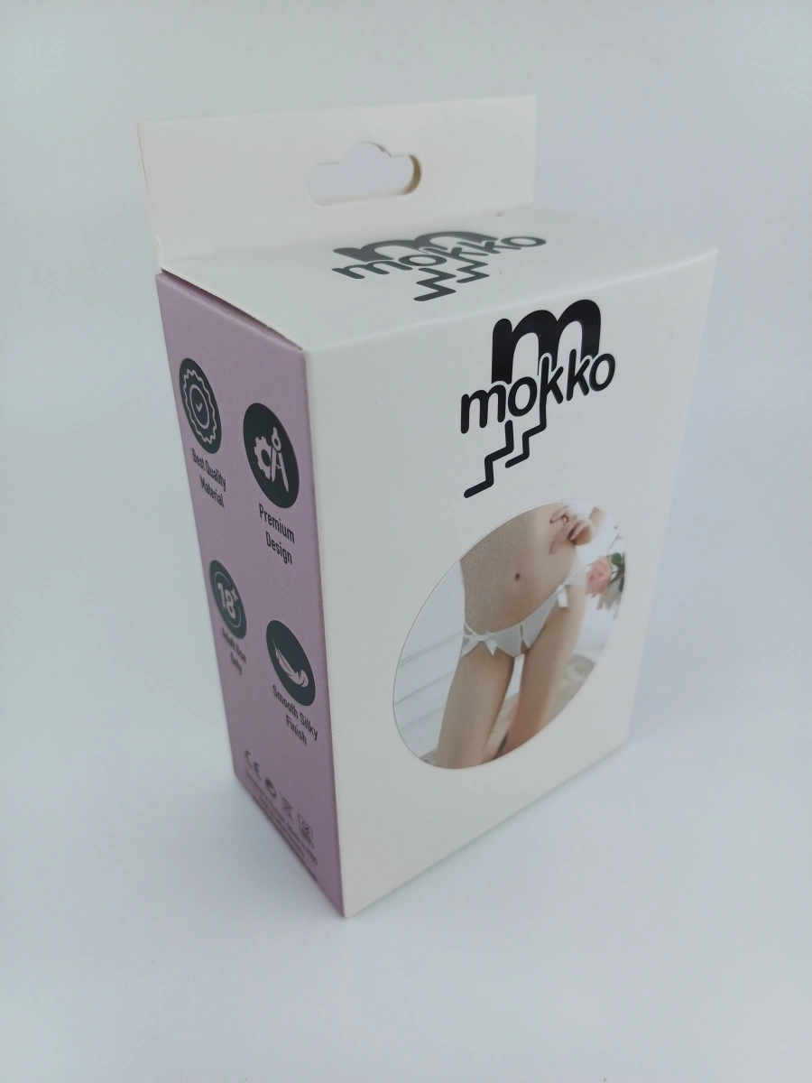 Bikini Open Crotch cu Fundite, Alb, S/M, Mokko Toys, Nr. 3, Erotic24.ro