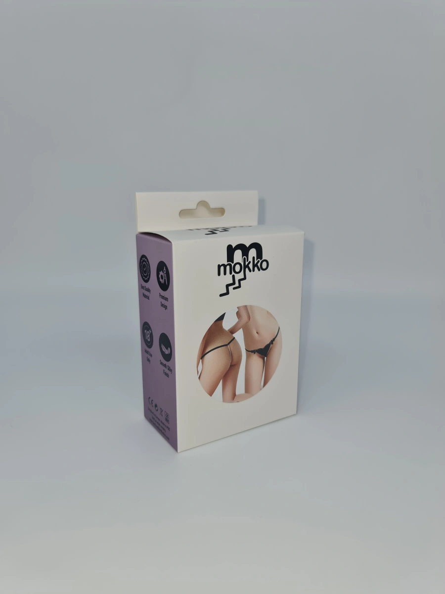 Micro Bikini cu Perle, Negru, S/M, Mokko Toys, #5, Erotic24.ro