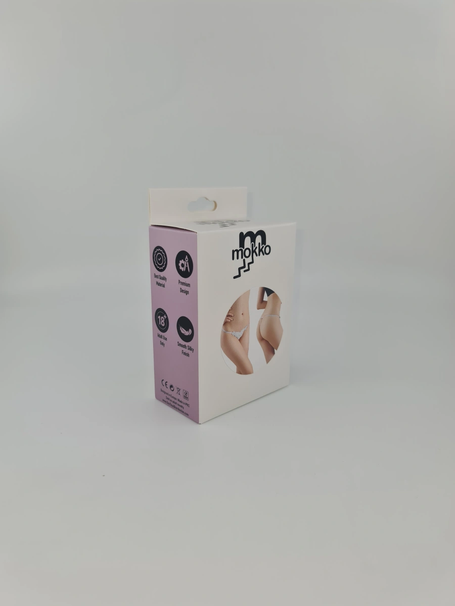 Micro Bikini cu Perle, Alb, S/M, Mokko Toys, Nr. 2, Erotic24.ro