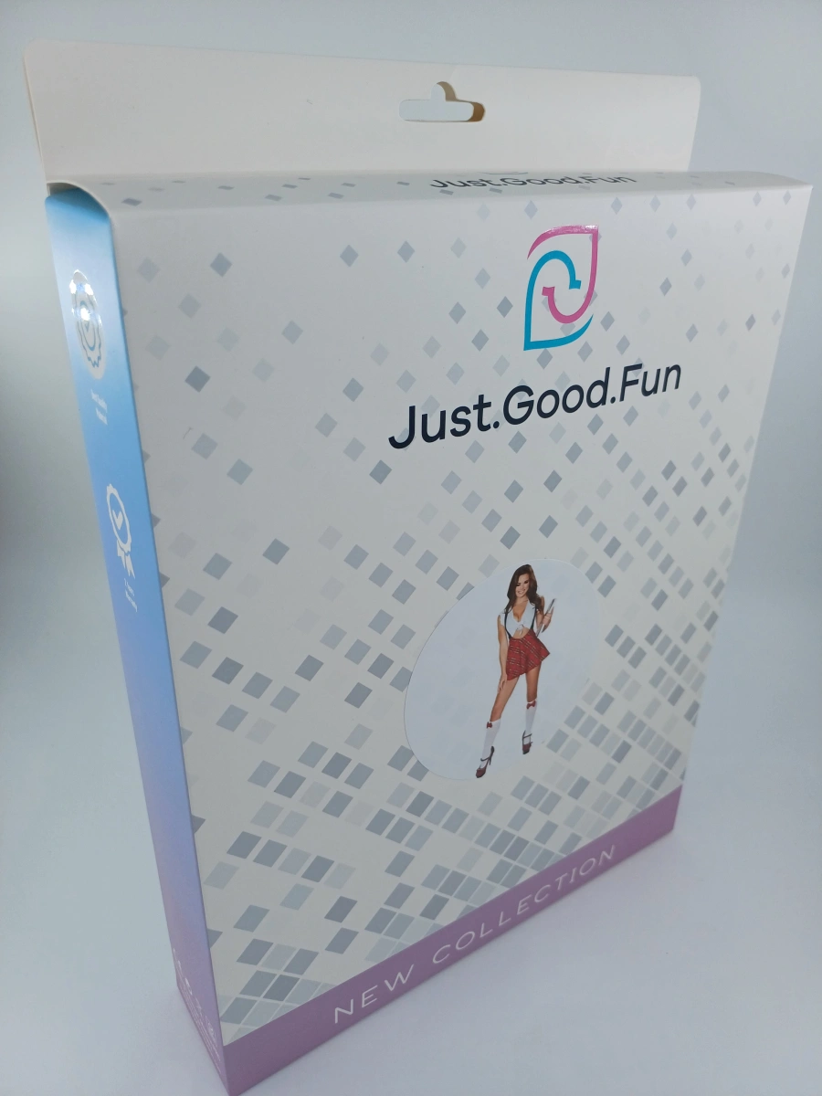 Uniforma School Girl Christy, 3 Piese, Rosu/Alb, OS, JGF Lingerie, #3, Erotic24.ro