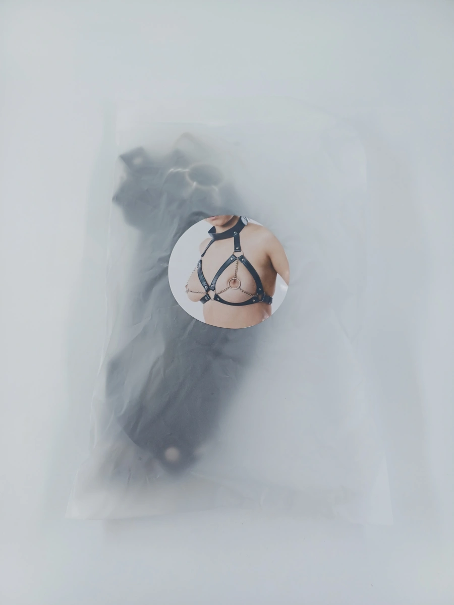 Sistem Harness Nipple Rings Piele Ecologica OS, #2, Erotic24.ro